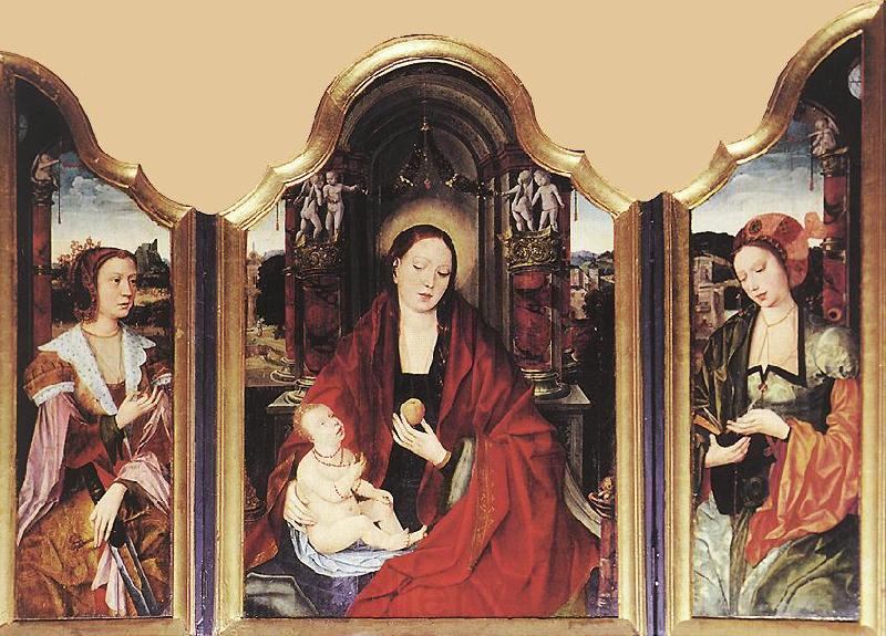 BENSON, Ambrosius Virgin with the Pear fdf Spain oil painting art